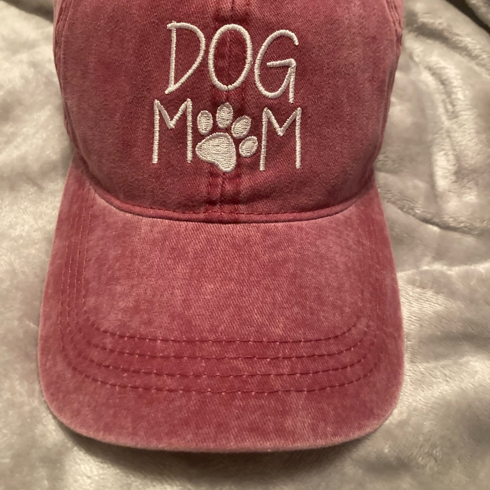 Maroon dog mom hat